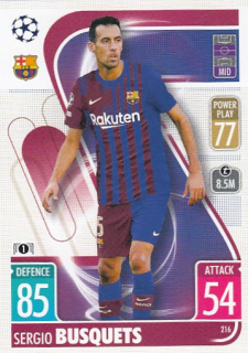 BUSQUETS Sergio Topps Match Attax 2021/2022 Champions league č. 216