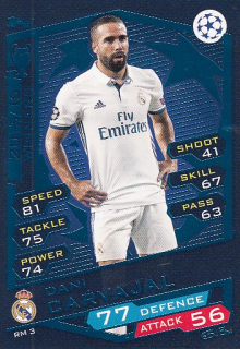 CARVAJAL Dani Topps Match Attax 2016/2017 Champion league Winner RM3