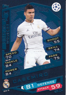 CASEMIRO Topps Match Attax 2016/2017 Champion league Winner RM9