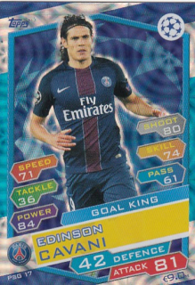 CAVANI Edison Topps Match Attax 2016/2017 Champions league PSG17