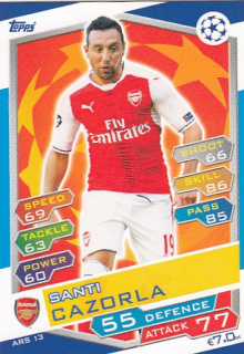 CAZORLA Santi Topps Match Attax 2016/2017 Champions league ARS13