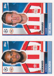 De JONG Luuk LOCADIA Topps Sticker 2016/2017 Champions league PSV18 PSV19