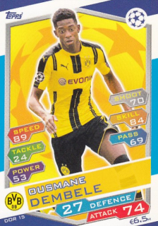 DEMBELE Ousmane Topps Match Attax 2016/2017 Champions league DOR15