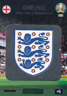 ENGLAND (Anglie) Panini Adrenalyn XL 2020 Euro 2020 č. 118 Team Logo