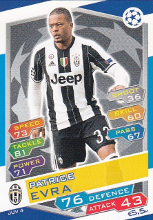 EVRA Patrice Topps Match Attax 2016/2017 Champions league JUV4