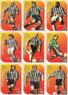 Set NEWCASTLE United Futera 1999 Cutting Edge Embossed