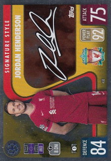 HENDERSON Jordan Topps Match Attax 2021/2022 Champions league č. 388 Signature Style