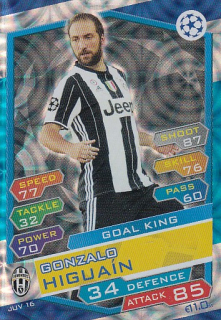 HIGUAÍN Gonzalo Topps Match Attax 2016/2017 Champion league JUV16