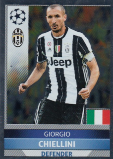 CHIELLINI Giorgio Topps Sticker 2016/2017 Champion league JUV3