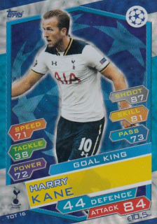 KANE Harry Topps Match Attax 2016/2017 Champions league TOT16