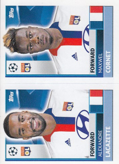 LACAZETTE Alexandre CORNET Topps Sticker 2016/2017 Champions league LYO18 LYO19