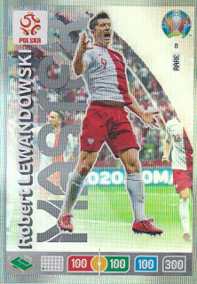 LEWANDOWSKI Robert Panini Adrenalyn XL 2020 EURO 2020 č. 8 Rare