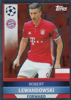 LEWANDOWSKI Robert Topps Sticker 2016/2017 Champions league BMU3