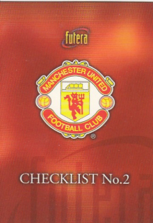 MANCHESTER United Futera 1997 MU č. 99 Checklist 2 Emblem