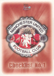 MANCHESTER United Futera 1997 č. 80 Checklist 1 Emblem