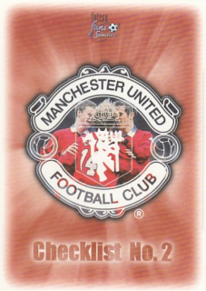 MANCHESTER United Futera 1997 č. 81 Checklist 2 Emblem