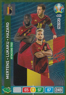 MERTENS LUKAKU HAZARD Panini Adrenalyn XL 2020 Euro 2020 č. 445