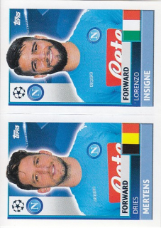 MERTENS Dries INSIGNE Topps Sticker 2016/2017 Champions League NAP16 NAP17