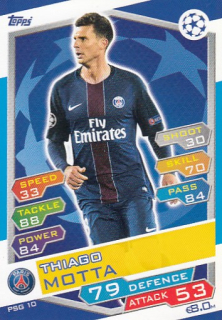 MOTTA Thiago Topps Match Attax 2016/2017 Champions League PSG10