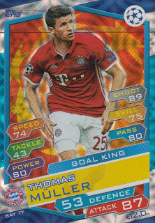 MÜLLER Thomas Topps Match Attax 2016/2017 Chamipons League BAY17