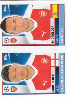 OXLADE-CHAMBERLAIN Alex CAZORLA Topps Sticker 2016/2017 Champions League ARS14 ARS 15