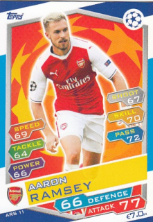 RAMSEY Aaron Topps Match Attax 2016/2017 Premier League ARS11