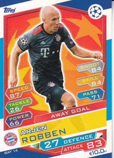 ROBBEN Arjen Topps Match Attax 2016/2017 Champions League BAY14