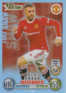 SHAW Luke Topps Match Attax 2021/2022 Topps Heritage č. 462