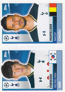 SON Hueng-Min CHADLI Topps Sticker 2016/2017 Champions League TOT16 TOT17