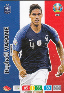 VARANE Raphaël Panini Adrenalyn XL 2020 EURO 2020 č. 173