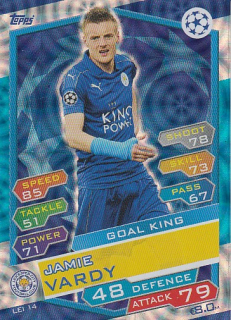 VARDY Jamie Topps Match Attax 2016/2017 Champions League LEI14