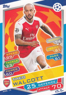 WALCOTT Theo Topps Match Attax 2016/2017 Champions League ARS15