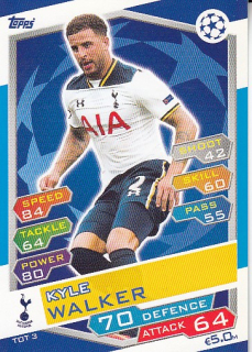 WALKER Kyle Topps Match Attax 2016/2017 Champions League TOT3