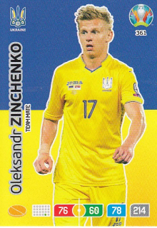 ZINCHENKO Oleksandr Panini Adrenalyn XL 2020 EURO 2020 č. 361