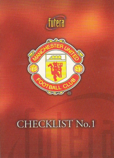 MANCHESTER United Futera 1997 MU č. 98 Checklist 1 Emblem