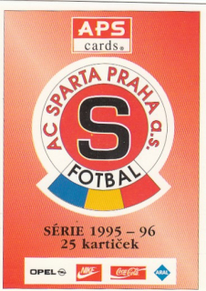 AC SPARTA Praha APS 1995/1996 Logo Checklist