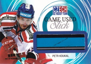 KOUKAL Petr Czech Ice Hockey Team 2018 Game Used Stick GU PK /25