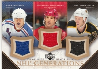 MESSIER SHANAHAN THORNTON UD 2005/2006 NHL Generations Jersey T-MST