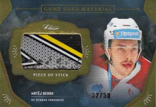 BERAN Matěj OFS Classic 2020/2021 Game Used Material GUM-MBE /50