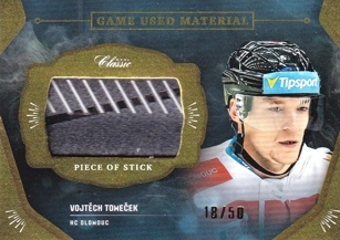 TOMEČEK Vojtěch OFS Classic 2020/2021 Game Used Material GUM-VTO /50